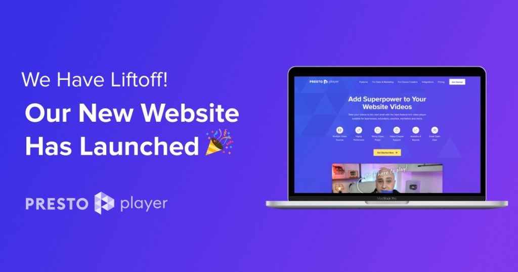 New website of presto player wordpress video plugin