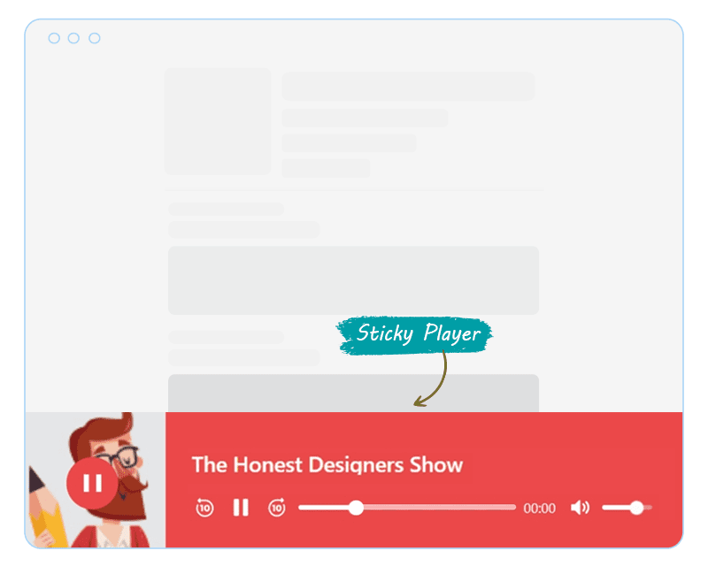 Podcasters Sticky Player