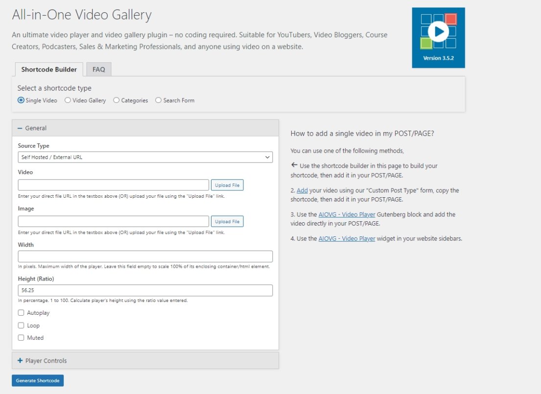 Using All-in-One Video Gallery
